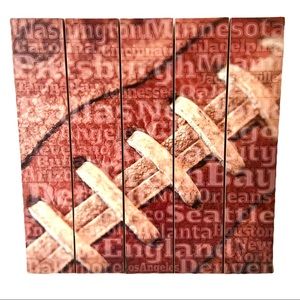 The Spring Shop Football Graphic on Wood Frame
